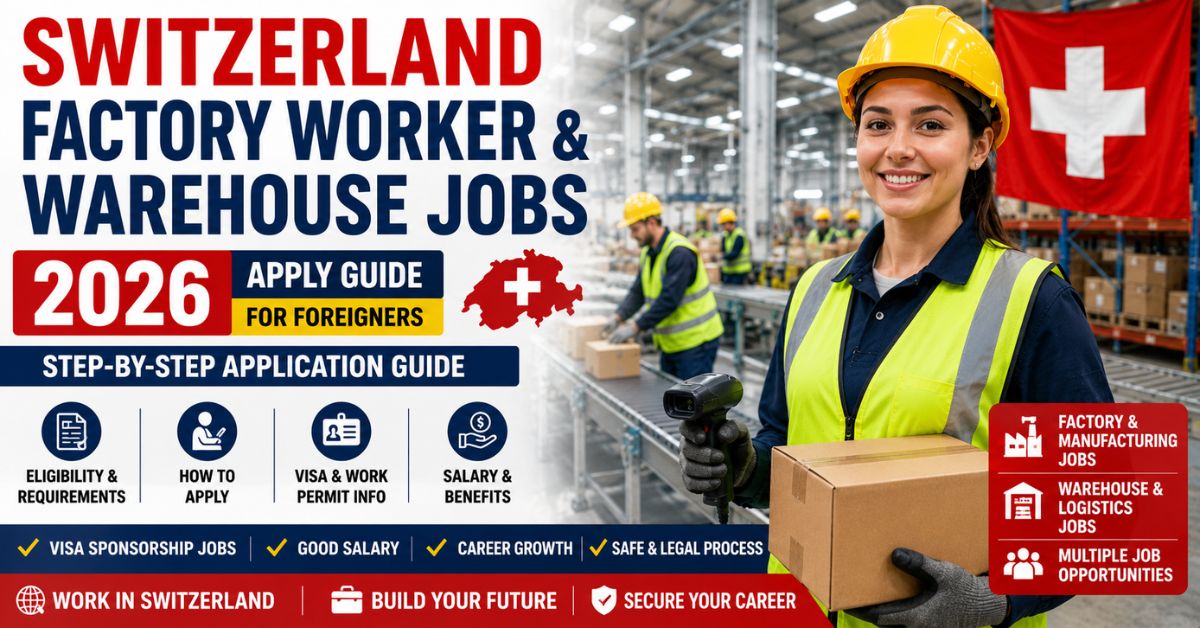 Switzerland Factory Worker & Warehouse Jobs 2026 Apply Guide
