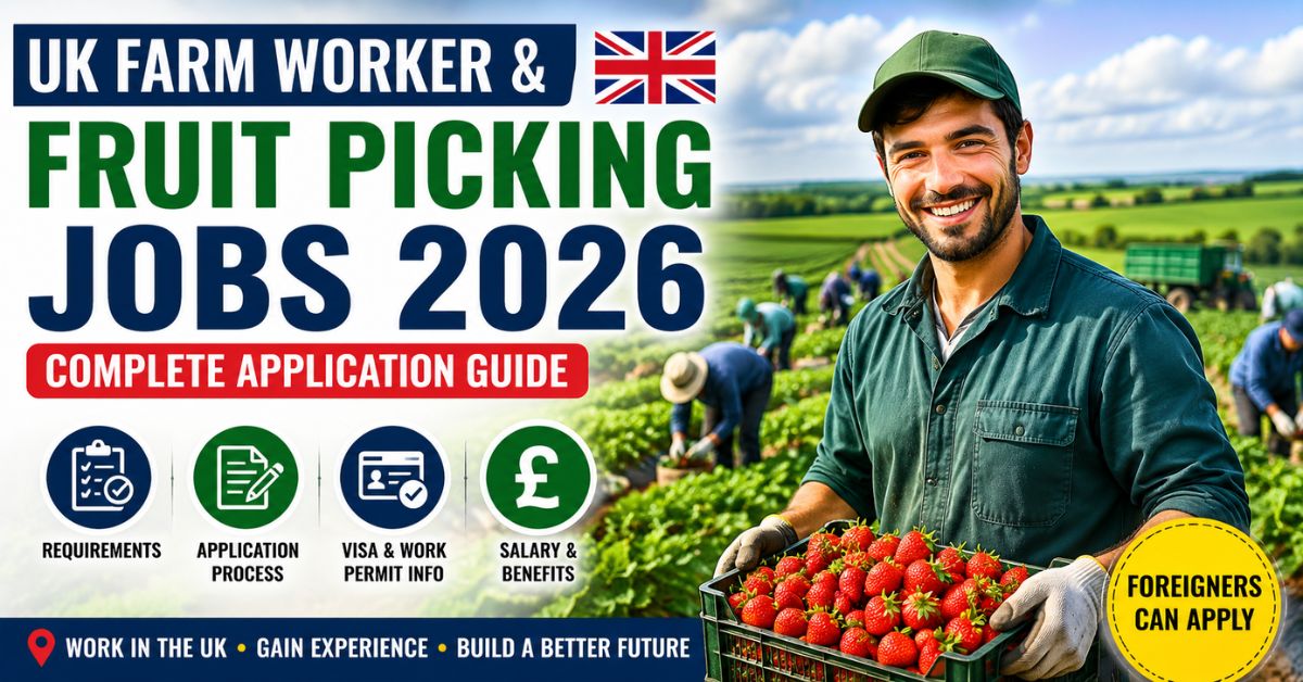 UK Farm Worker & Fruit Picking Jobs 2026 Application Guide