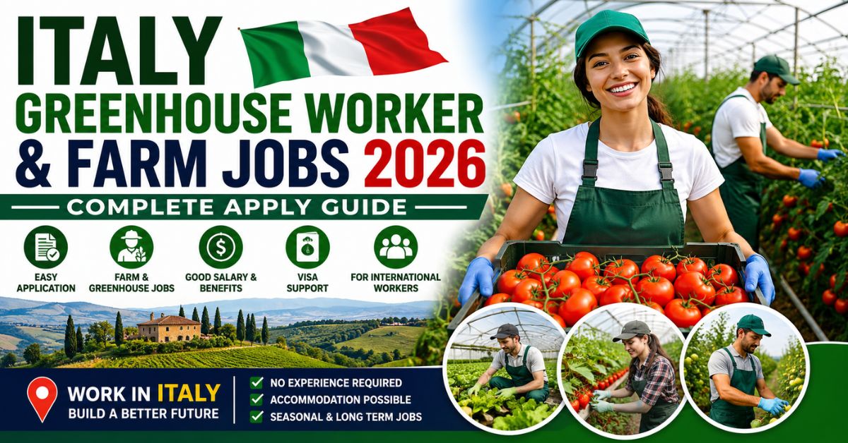 Italy Greenhouse Worker & Farm Jobs 2026 – Complete Apply Guide