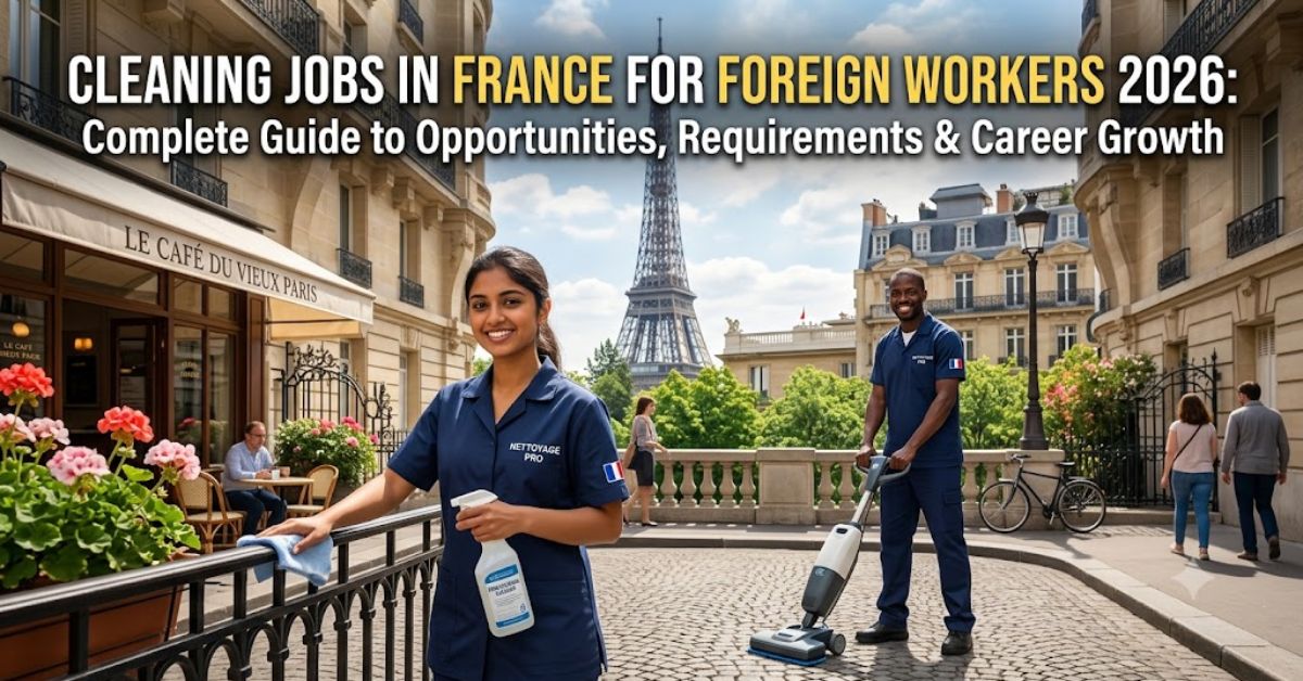 Cleaning Jobs in France for Foreign Workers 2026