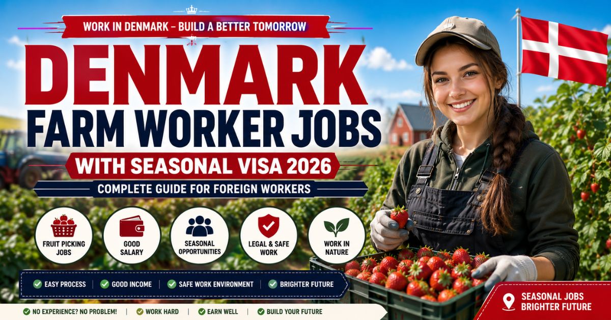 Denmark Farm Worker Jobs with Seasonal Visa 2026