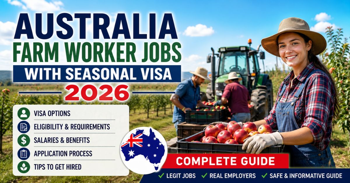 Australia Farm Worker Jobs with Seasonal Visa 2026
