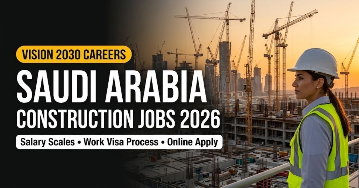 Saudi Arabia Construction Jobs 2026: Salary, Visa & Apply Online