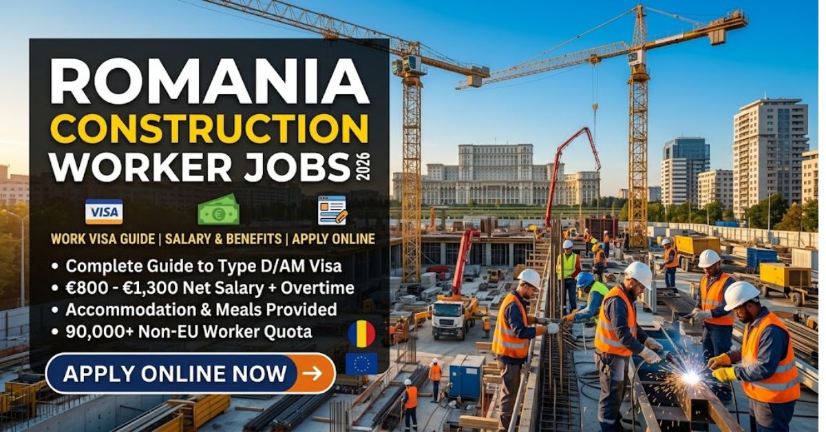 Romania Construction Worker Jobs 2026: Work Visa & Salary Guide