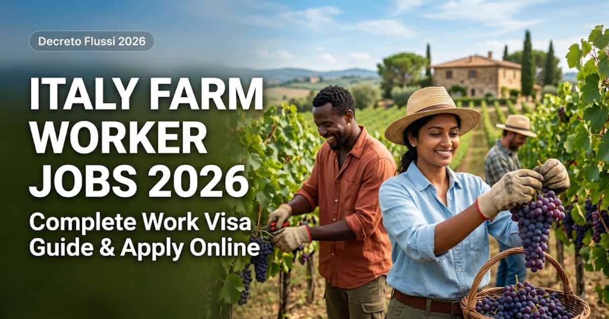 Italy Farm Worker Jobs 2026: Complete Work Visa & Apply Guide